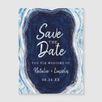 Sapphire Blue Geode Slice Wedding Enregistrer la d