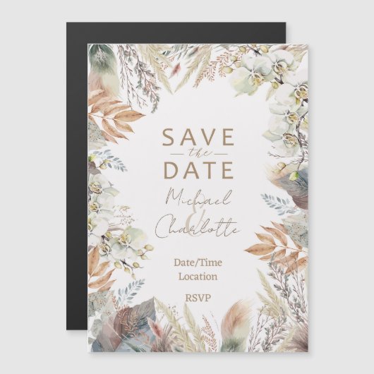 INVITATION MAGNÉTIQUE SAUVER LA DATE (Devant / Derrière)