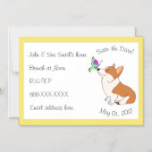 Invitation Magnétique Sauver la date Welsh Corgi (Recto)