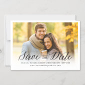Invitation Magnétique Script Simple Moderne Enregistrer La Photo Date (Recto)