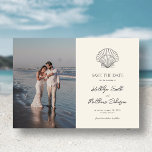 Invitation Magnétique Shell Beach Ocean Wedding Sauvez La Date<br><div class="desc">Shell Beach Ocean Destination Wedding Enregistrer la Date Carte magnétique. Célébrez votre journée spéciale avec ce design élégant et magnifique pour embellir votre occasion spéciale. Tous les textes sont pré-arrangés pour que vous personnalisiez facilement et rapidement avec vos propres détails.</div>