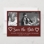 Invitation Magnétique Simple chic moderne écriture photo enregistrer dat (Recto)