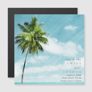 Invitation Magnétique Simple Destination Beach Wedding Enregistrer La Da