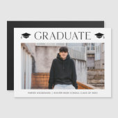 Invitation Magnétique Simple diplôme de fin d'études (Devant / Derrière)