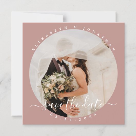 Invitation Magnétique Simple Élégant Couple Photo Mariage Enregistrer La (Recto)