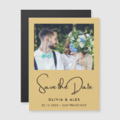 Invitation Magnétique Simple Enregistrer la Date  (Devant / Derrière)