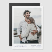 Invitation Magnétique Simple Modern Save the Date Photo (Devant / Derrière)