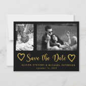 Invitation Magnétique Simple moderne chic script mariage photo date de s (Recto)