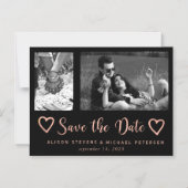 Invitation Magnétique Simple moderne chic script mariage photo date de s (Recto)