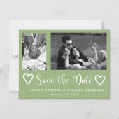 Invitation Magnétique Simple moderne chic script mariage photo date de s (Recto)