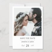 Invitation Magnétique Simple ModernPhoto Wedding Enregistrer la date (Recto)
