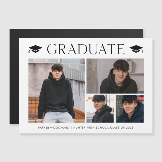 Invitation magnétique simple pour la remise de dip (Devant / Derrière)