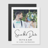 Invitation Magnétique Simple Save The Date  (Devant / Derrière)