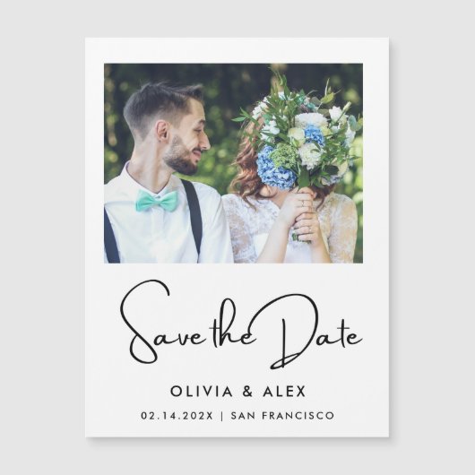 Invitation Magnétique Simple Save The Date  (Devant)