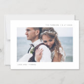 Invitation Magnétique Simple Wishes | Photo de remerciement de mariage (Recto)