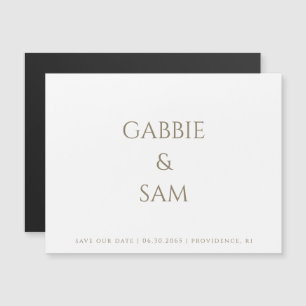 Invitation Magnétique Simplicité Mariage Sauvegarder notre Date