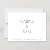 Invitation Magnétique Simplicity Wedding Save our Date (Recto)