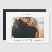 Invitation Magnétique Simply Stylish Photo Save the Date Mariage (Devant / Derrière)