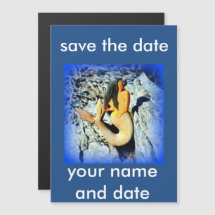 Invitation Magnétique sirène bleue