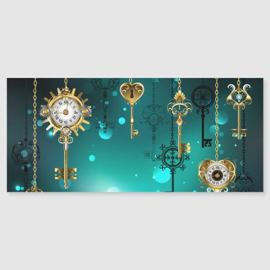 Invitation Magnétique Skeleton Keys on Green Background (Devant)