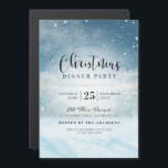 Invitation Magnétique Snowy Winter Wonland Christmas Dinner Party<br><div class="desc">Snowy Winter Wonderland Christmas Dinner Party par Yule4Yall.</div>