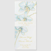 Invitation Magnétique Soft Blue Orchid Enregistrer la date (Devant)