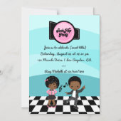 Invitation Magnétique Soirée Sock Hop (Recto)
