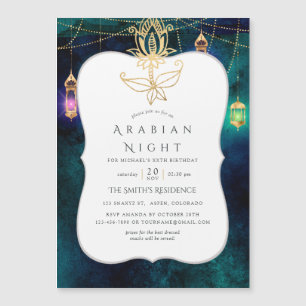 Invitation Magnétique Soirée Thème Nuits Arabes