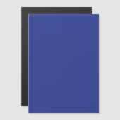 Invitation Magnétique Solid Deep Blue Backdrop | Bold Minimalist Design (Devant / Derrière)