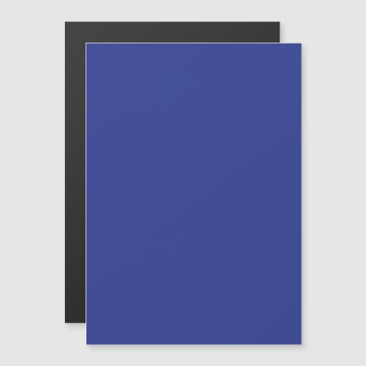 Invitation Magnétique Solid Deep Blue Backdrop | Bold Minimalist Design (Devant / Derrière)