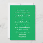 Invitation Magnétique Solid Green Background  (Recto)