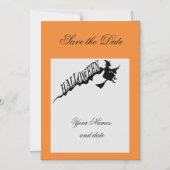 Invitation Magnétique Sorcière effrayante Broom Thunder_Cove Halloween (Recto)