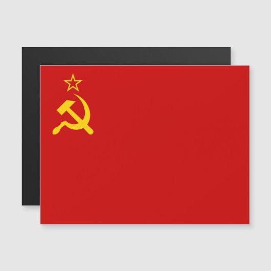 Invitation Magnétique Soviet Union Flag, USSR, CCCP, Communism, Lenin (Devant / Derrière)