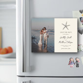 Invitation Magnétique Starfish Beach Ocean Wedding Sauvez La Date