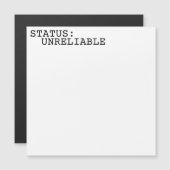 Invitation Magnétique Statut Minimaliste Typographique Non-fiable (Devant / Derrière)
