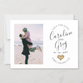 Invitation Magnétique Style moderne Love Typographie Photo Enregistrer l (Recto)