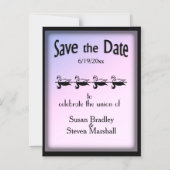 Invitation Magnétique Swans Lovely Save the Date (Recto)