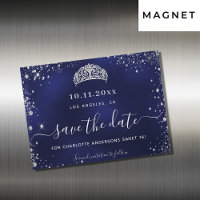 Sweet 16 marine bleu argent enregistrer la date ai