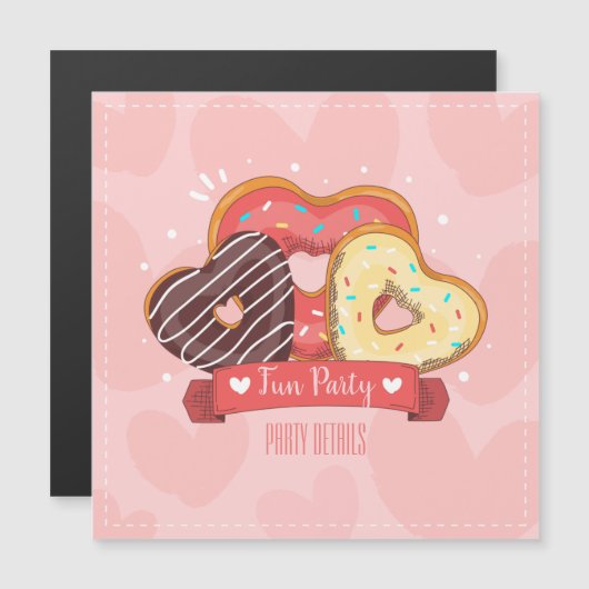 Invitation Magnétique Sweets N'Importe Quel Événement (Devant / Derrière)