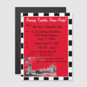 Invitation Magnétique Thème Années folles (Devant / Derrière)