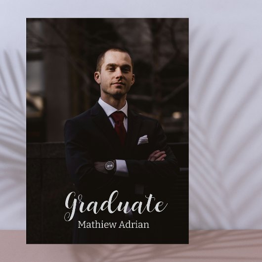 Invitation Magnétique Thin Magnetic graduation announcement Card