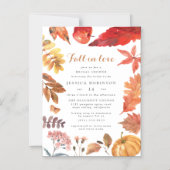 Invitation Magnétique Tomber dans l'amour | Fête des mariées citrouille  (Recto)