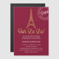 Tour Eiffel Quinceañera en Bourgogne et or