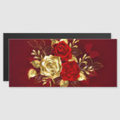 Invitation Magnétique Trois Roses de bijoux (Devant / Derrière)