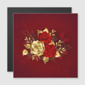 Invitation Magnétique Trois Roses de bijoux (Devant / Derrière)