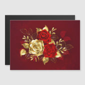 Invitation Magnétique Trois Roses de bijoux (Devant / Derrière)