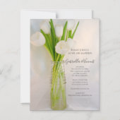 Invitation Magnétique Tulipes blanches dans le Mariage de bouteille de l (Recto)