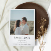 Invitation Magnétique Typographie Script photo mariage Enregistrer la da