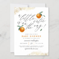 Un Baby shower Neutre Orange Un Peu Cutie