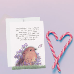 Invitation Magnétique verset biblique avec art de la nature—carte postal